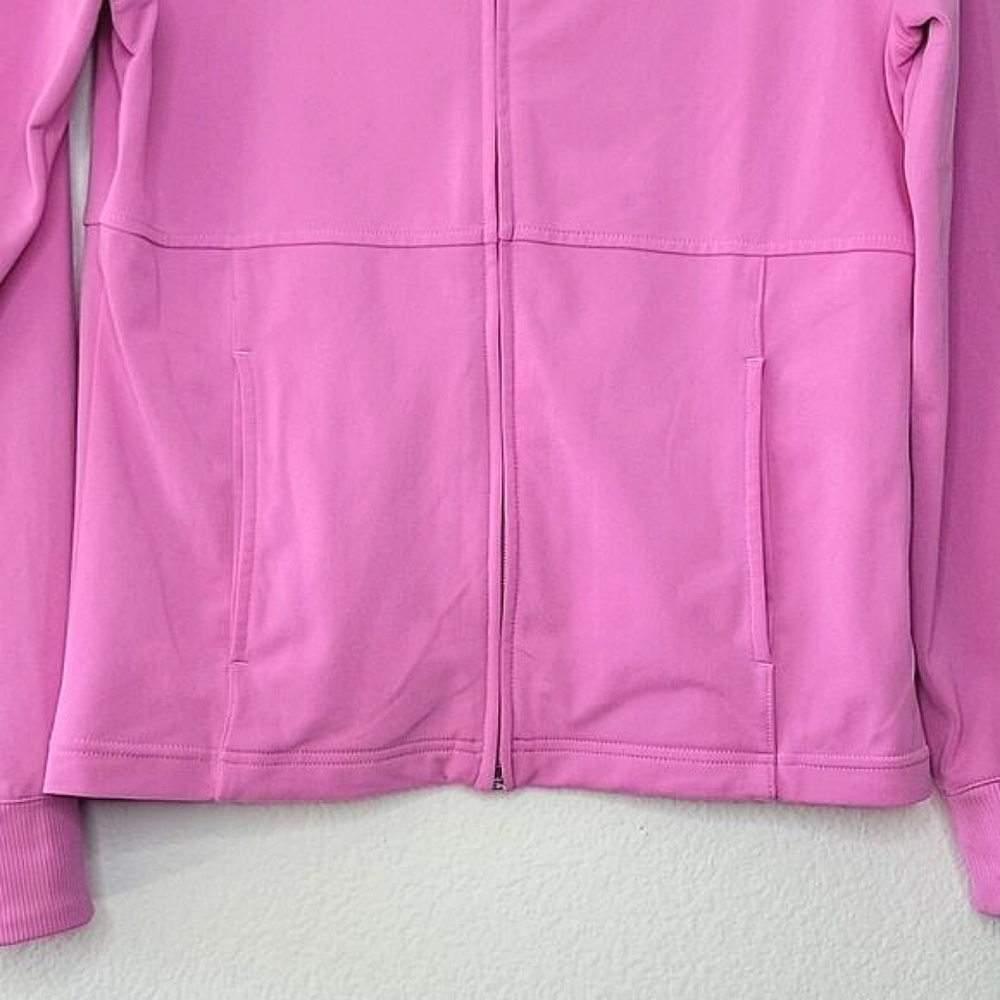 ADIDAS Pink Zip Up Stretchy Athletic Workout Exercise Jacket size M - Picture 4 of 11